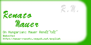 renato mauer business card